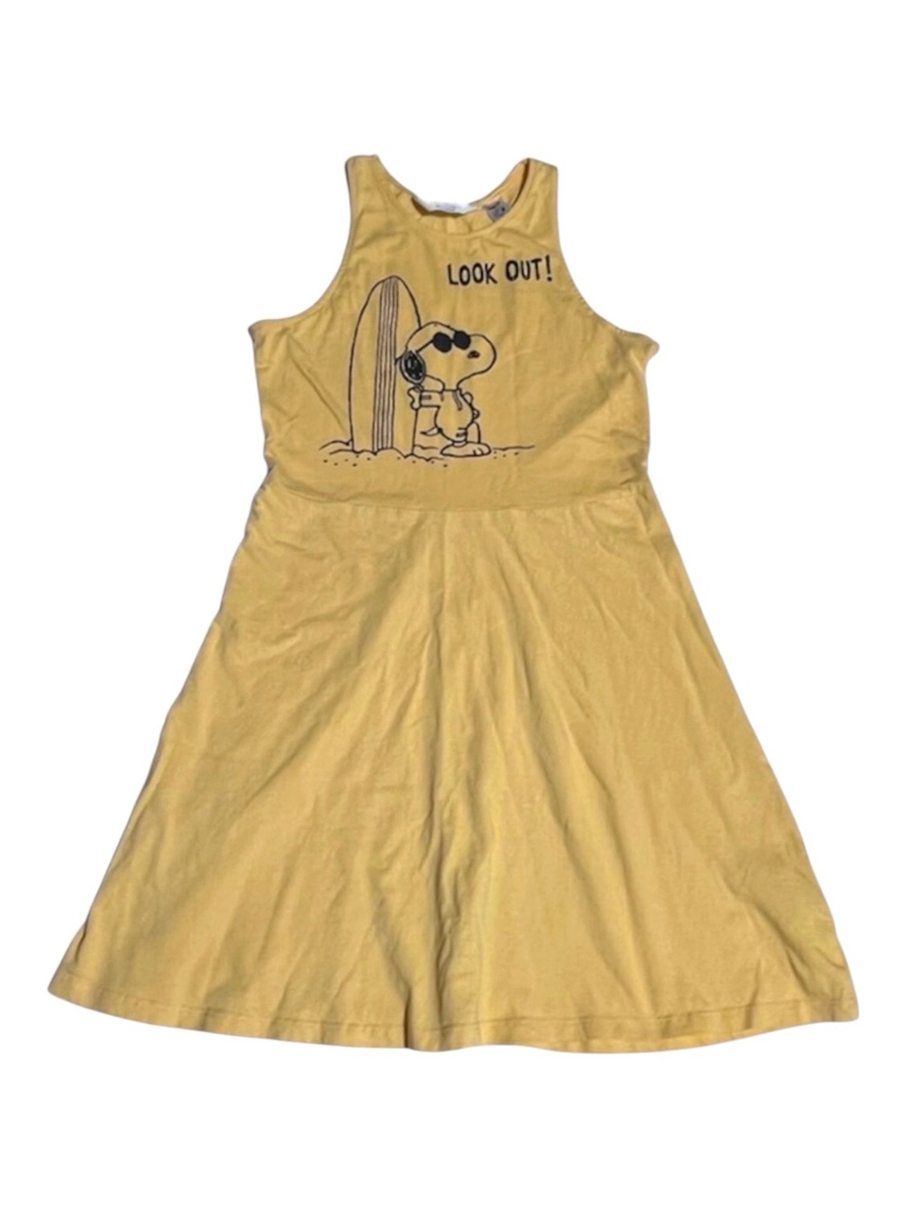 H&M X Peanuts Snoopy “Look Out” surfer tank dress 12/14 years